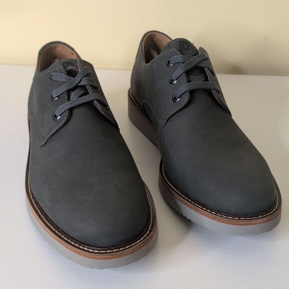 Dunham Men's 8 2E Clyde Plaintoe Dark Grey Suede Shoes, NEW - Picture 3 of 13